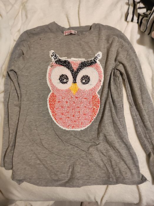 Koszulka z długim rękawem i zmieniającymi się cekinami