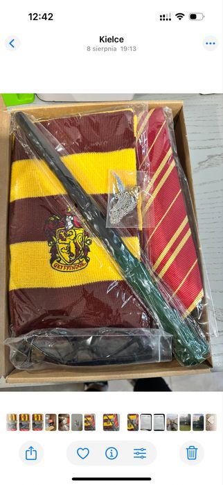 NOWY—Kostium HARRY POTTER—7 w 1–Jakość PREMIUM! Rozmiar 125cm+