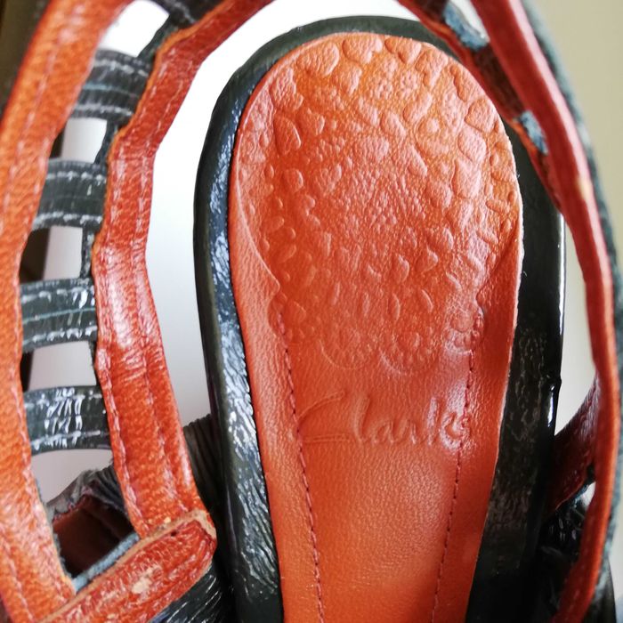 nowe skórzane sandały damskie na klocku 35 / 35,5 skóra naturalna