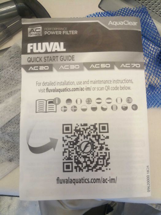 Filtro de mochila Fluval AC30 - pouco uso