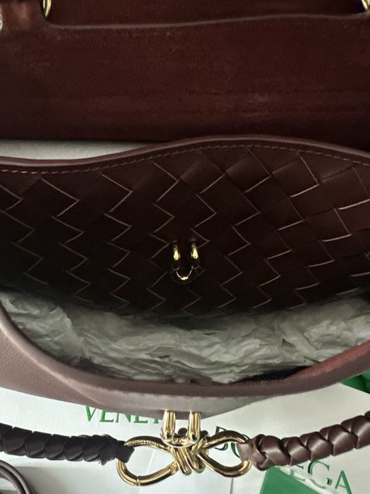 Bottega Veneta Ciao Ciao Medium Torebka Bag bordo skóra nat. Nowa