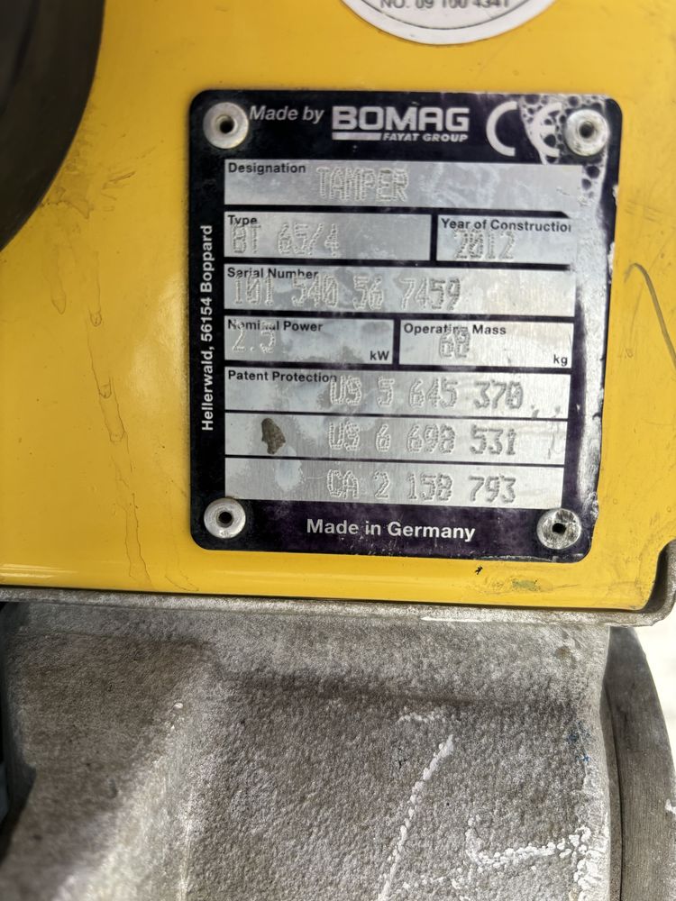 Zagęszczarka stopowa, Skoczek BOMAG BT 65/4