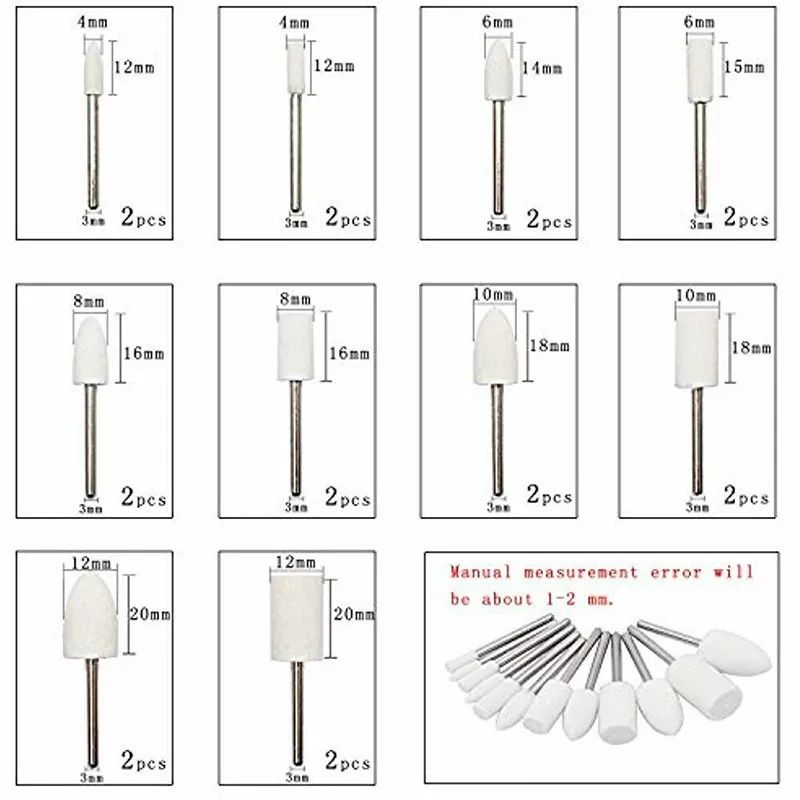 Войлочні фетрові конусні циліндричні полірувальні насадки для гравера