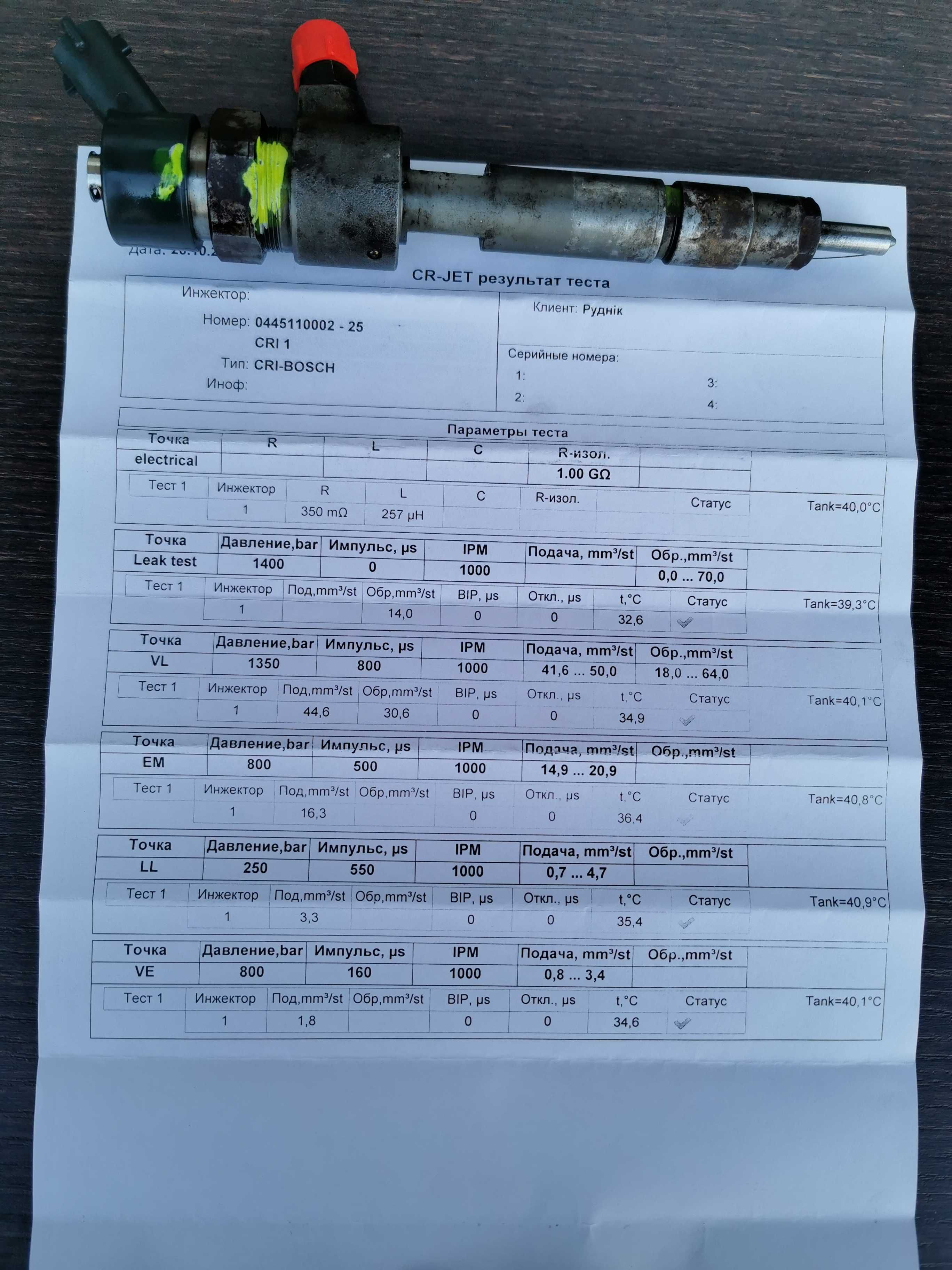 0445110002 Форсунка Fiar Alfa Romeo 2.4 1.9 JTD