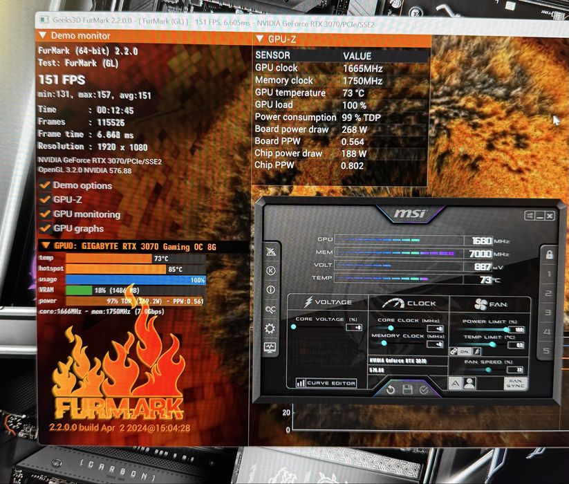 Видеокарта Gigabyte RTX 3070 8gb Gaming OC