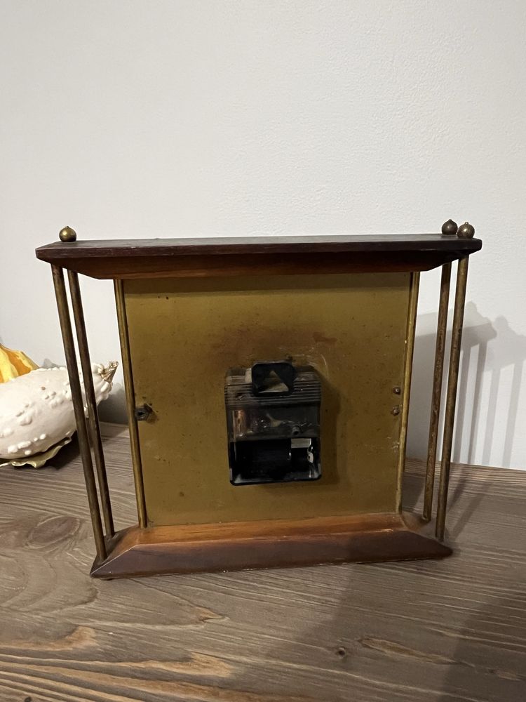 Zegar Urgos vintage mosiądz Antyk drewno