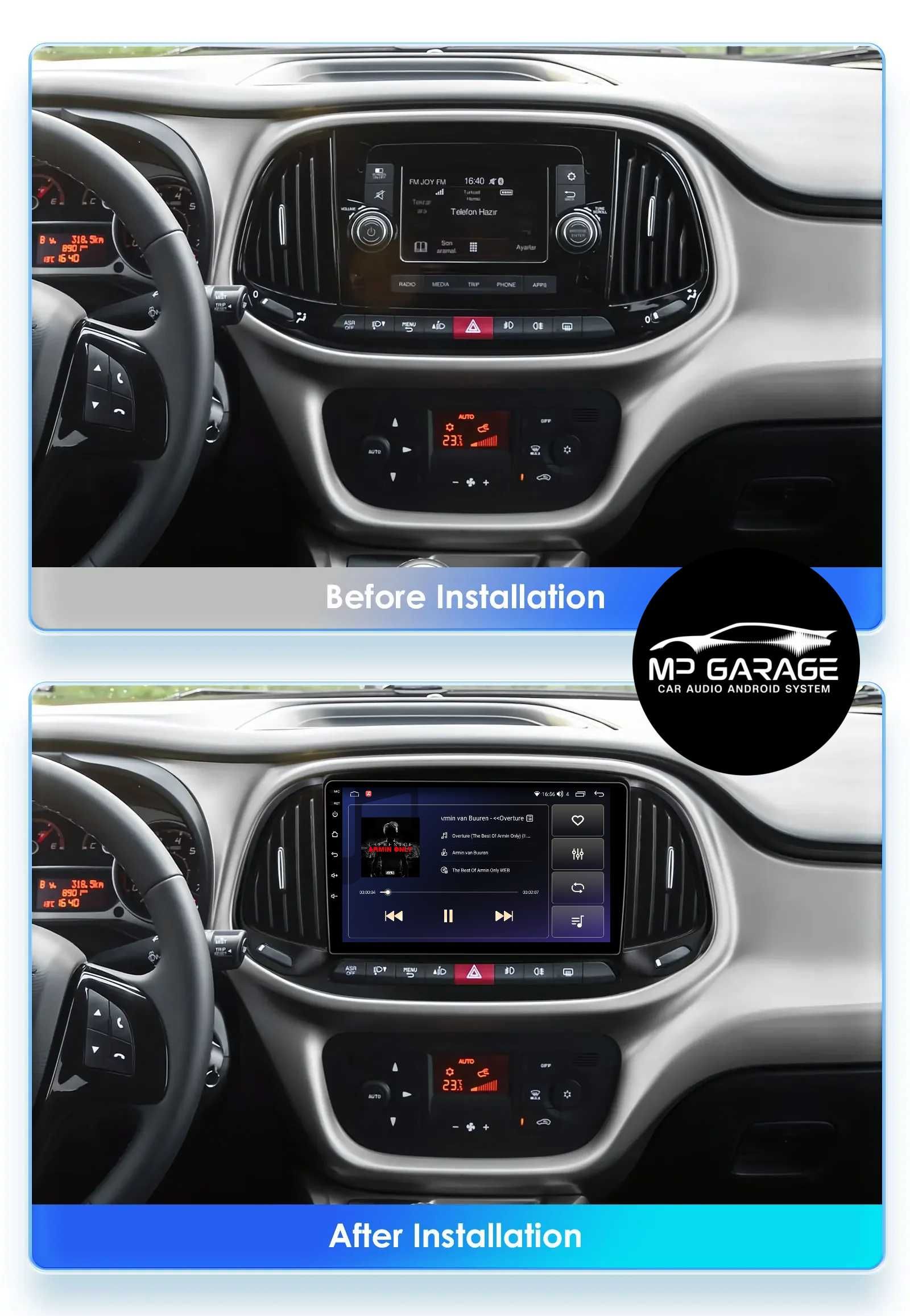Nawigacja Fiat Doblo Android Qled CarPlay/AA 4G LTE Montaż Gwarancja
