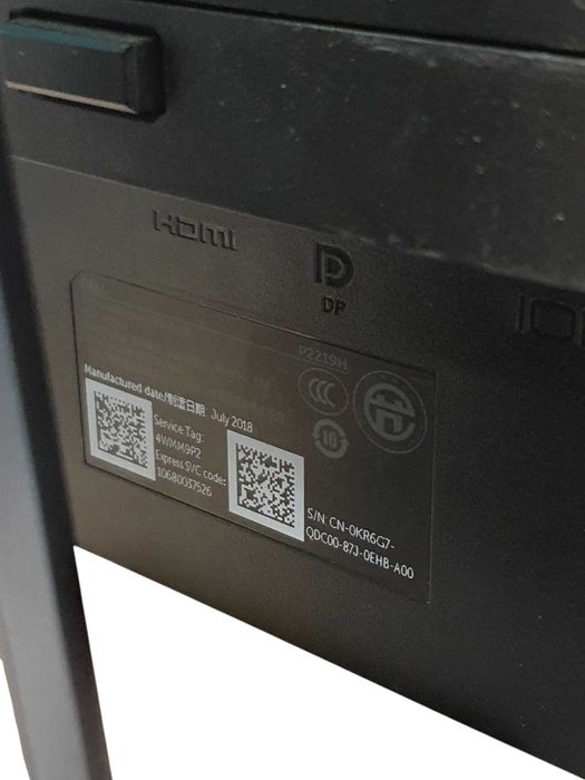 Monitor LED Dell P2219H 22 "