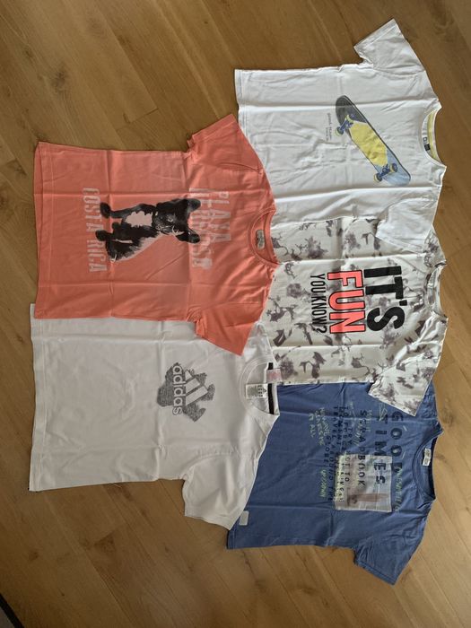 Koszulki chłopięce ZARA, Okaidi, Adidas 152 cm, 11-12 lat