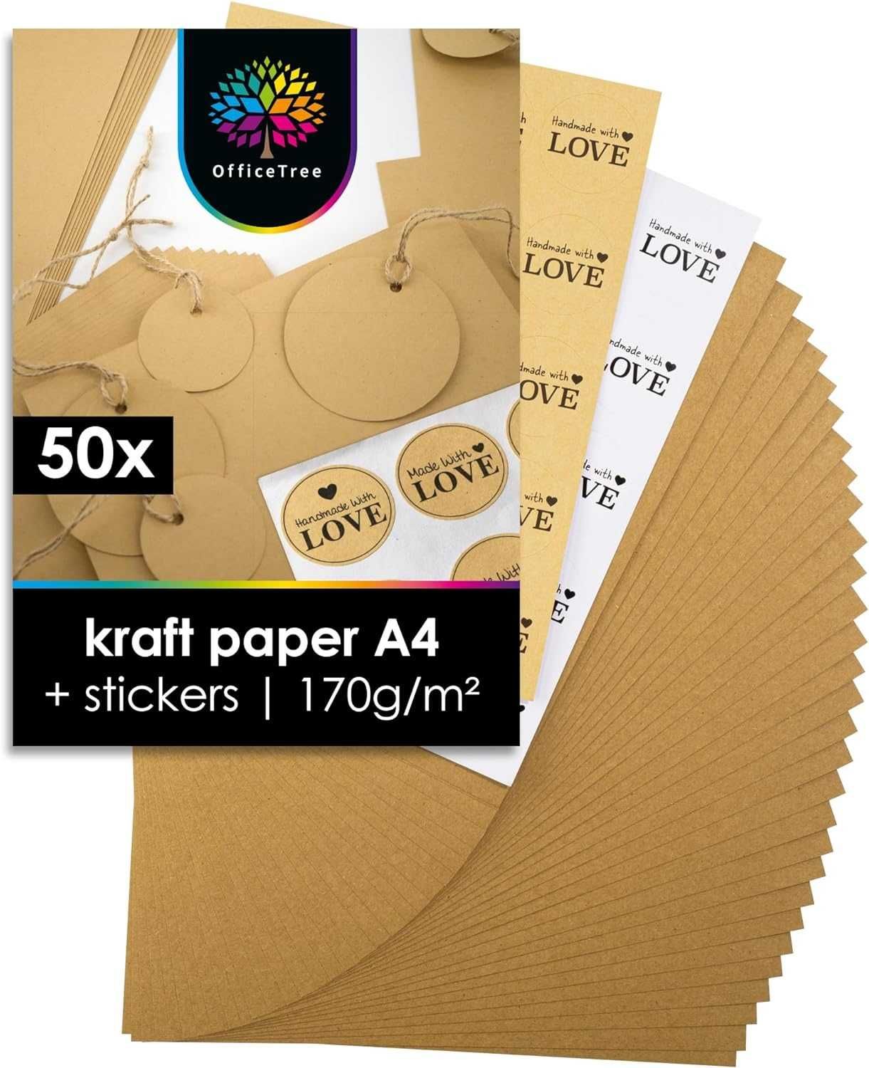 Nowy papier pakowy / papier kraft / 50szt/arkusz/ kaligrafia/A4 !2025!