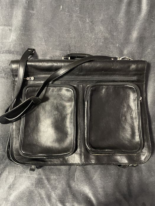 Шкіряний портплед, валіза для костюмів/ суконь