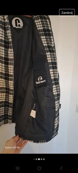 Płaszczyk jesienny w kratę na stójce Costbart