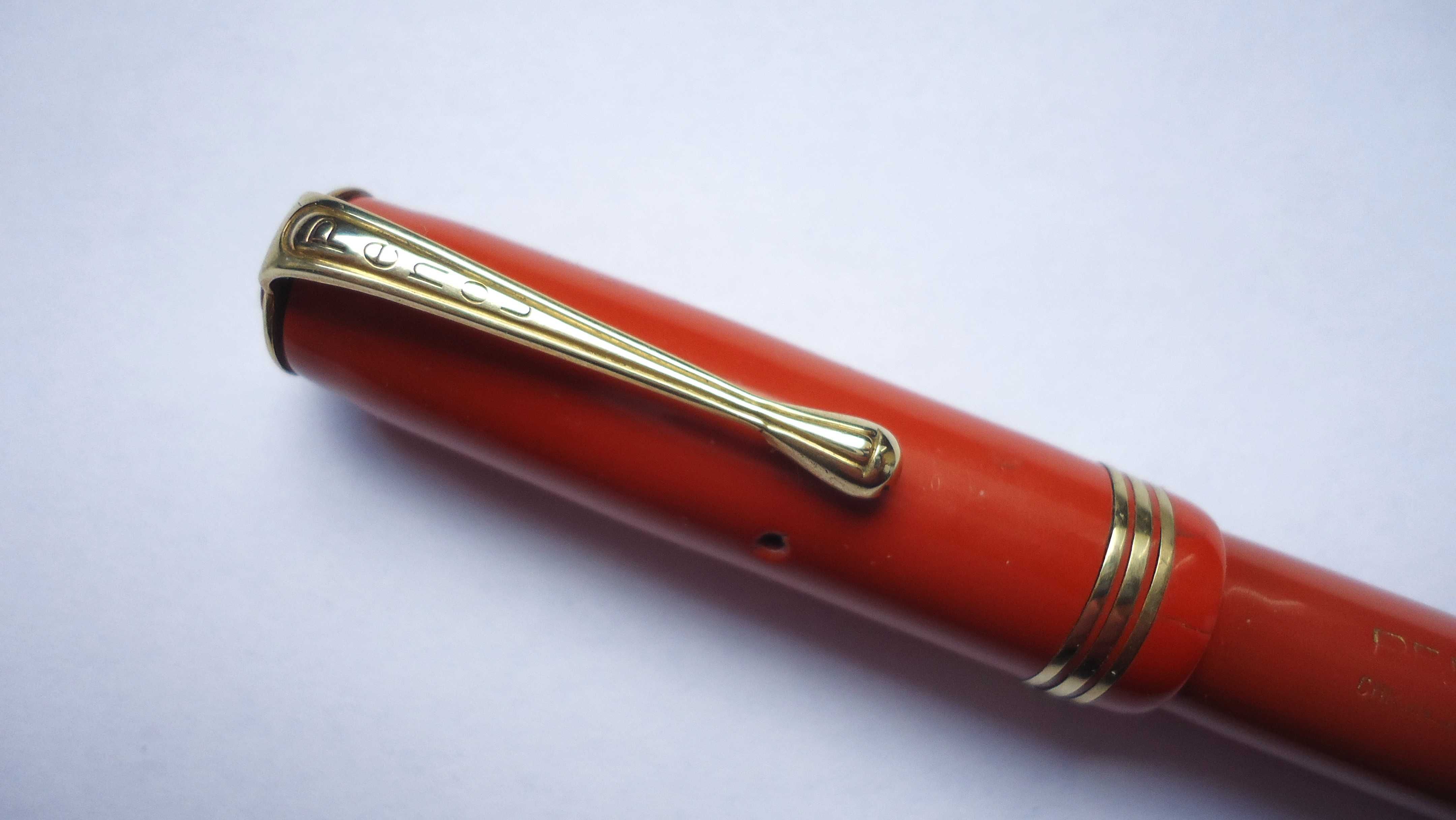Pióro wieczne Penol de Luxe Aero Coral Red kreska F-M DEN 1936