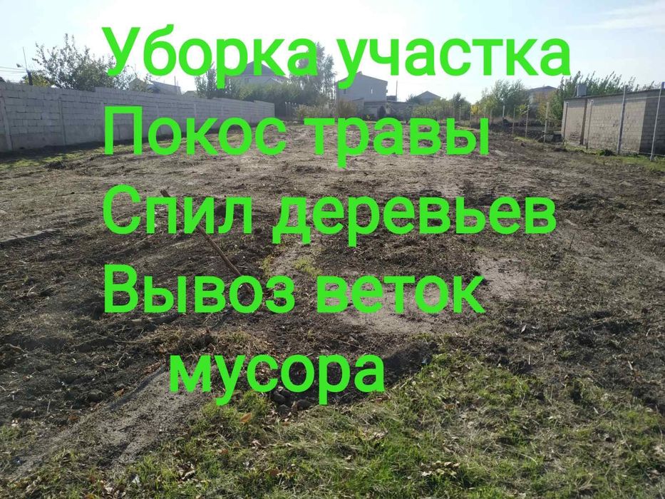 Уборка участка,дробление веток,спил деревьев,корчевка ,покос травы