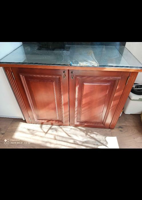 Zestaw pod akwarium morskie (akwarium sump szafka dębowa stelaż i inne