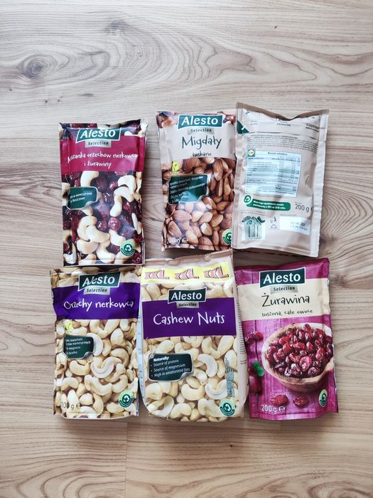 Горішки Кеш'ю журавлина та інші види Alesto  Польща!!!