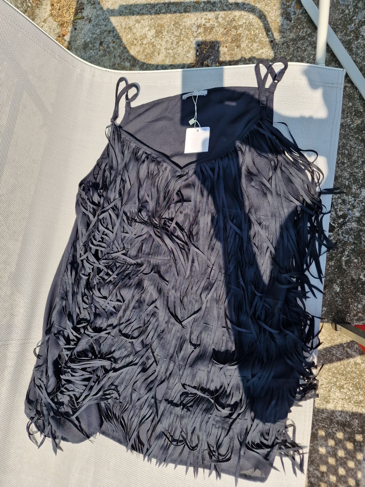 Camisola preta de alças nova