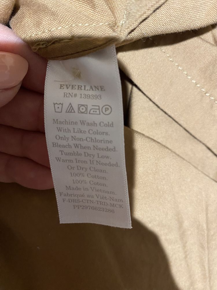 Sukienka Everlane baby doll bawełniana długa