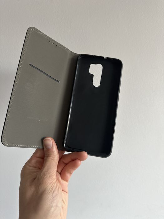 Etui zamykane + SZKŁO hartowane do xiaomi redmi 9