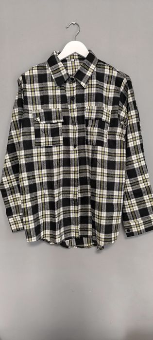 Nowa flanelowa koszula damska w kratę ciepła rozmiar L 40