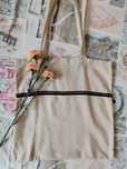 Lniana torba na ramię vintage boho