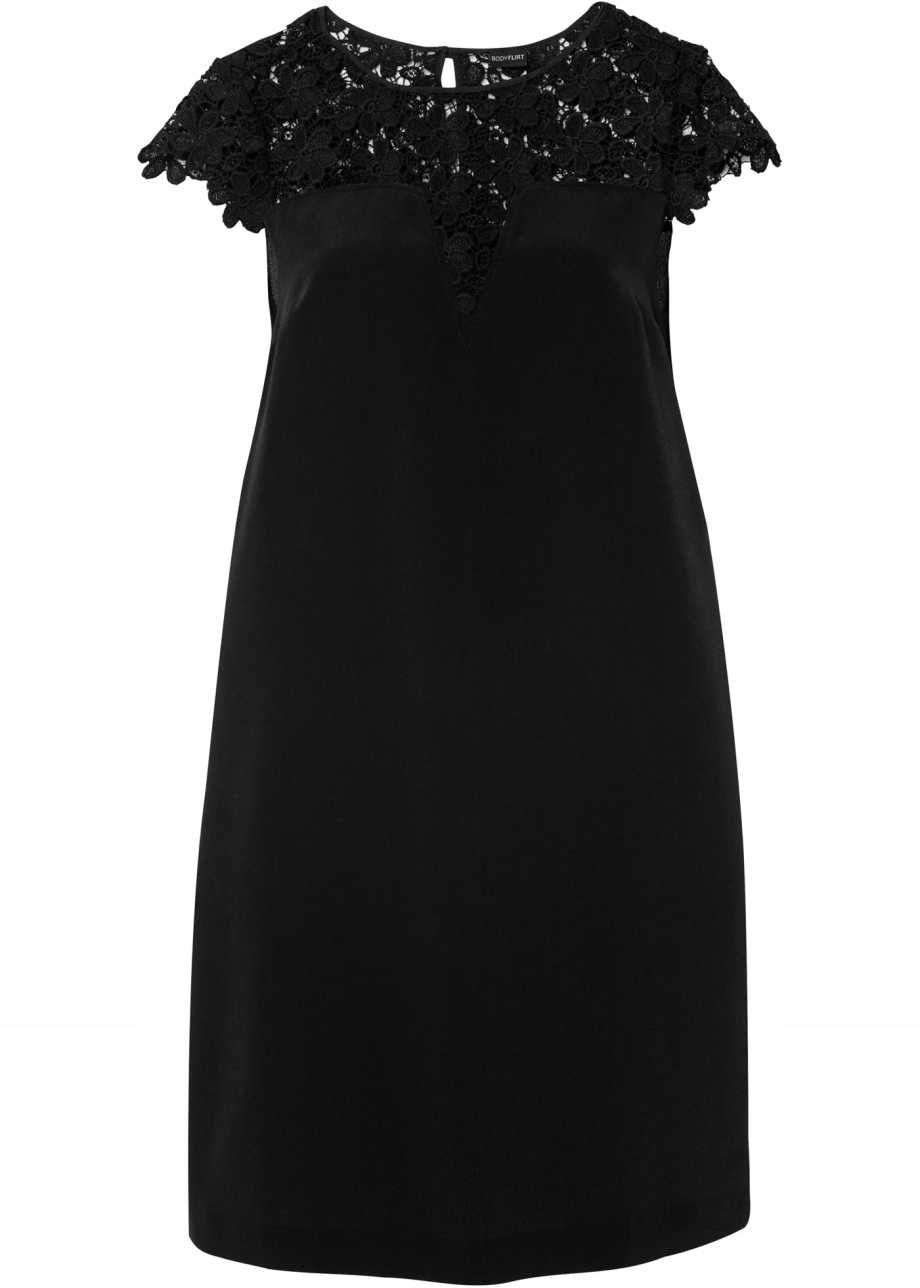 B.P.C czarna sukienka z koronką 36.