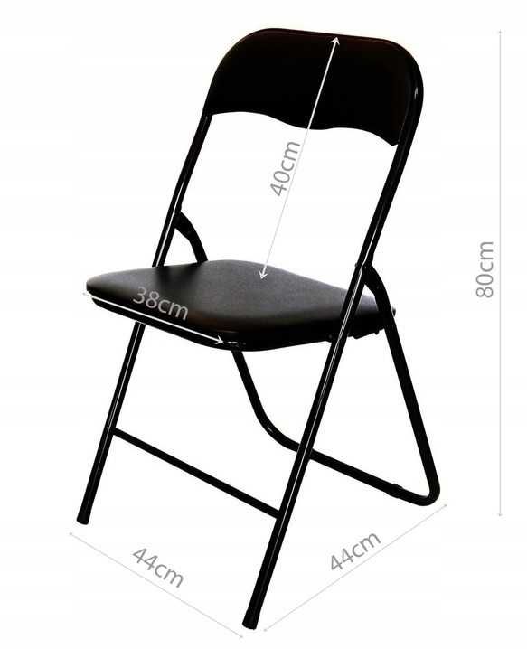 Krzesło składane czarne