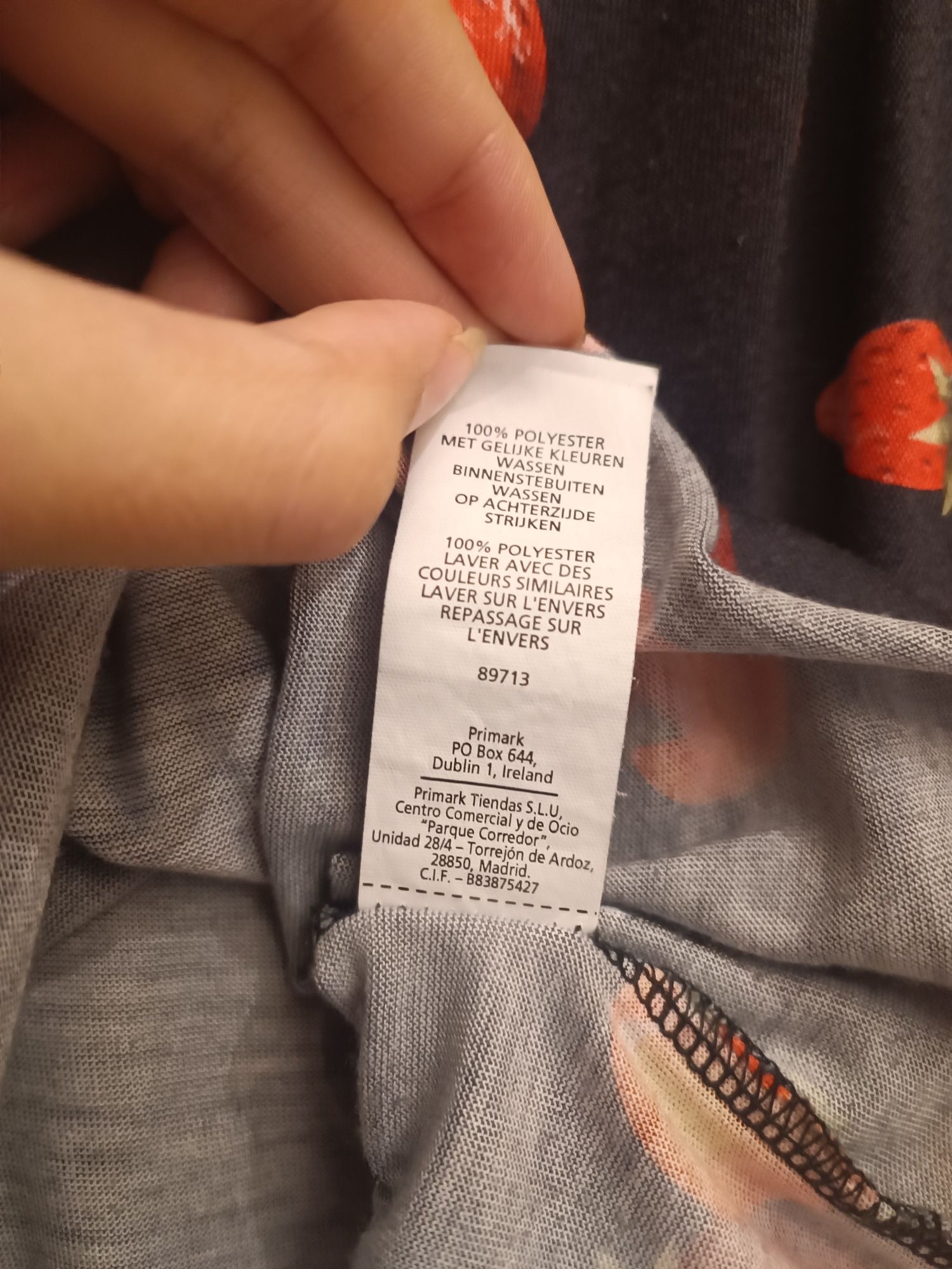 Granatowy owocowy top Primark rozmiar 44