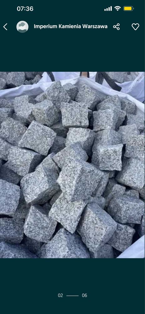 SZARA KOSTKA GRANITOWA Granit 4x6, 7x9, 8x11, 15x17 Brukowa Bazaltowa