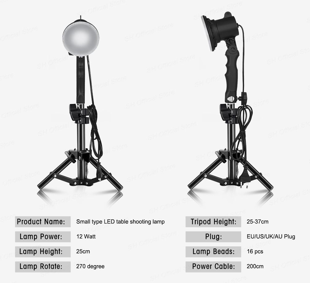 Mini Kit de iluminação 2 luzes led flexíveis com tripes NOVO