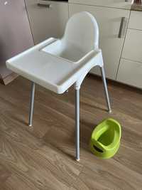 Krzeselko dla dziecka do karmienia Ikea Antilop, gratis nocnik