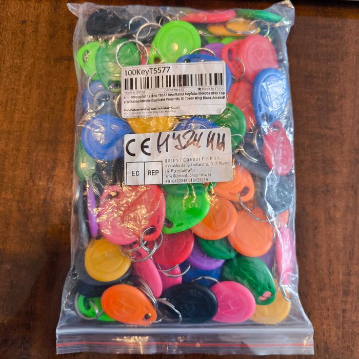 НОВЫЕ Ключи брелоки доступа RFID EM4305 T5577 125 KHz Перезаписываемые