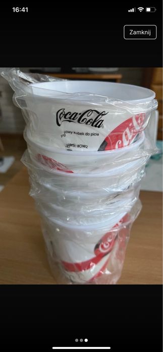 Kubki plastikowe Coca-cola 6 sztuk