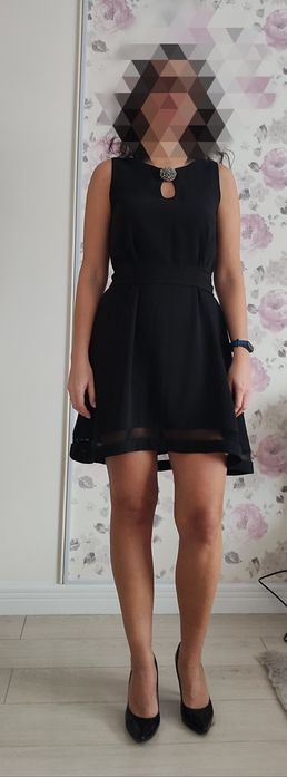 Elegancka sukienka wieczorowa koktajlowa mała czarna Why not rozm 36 S