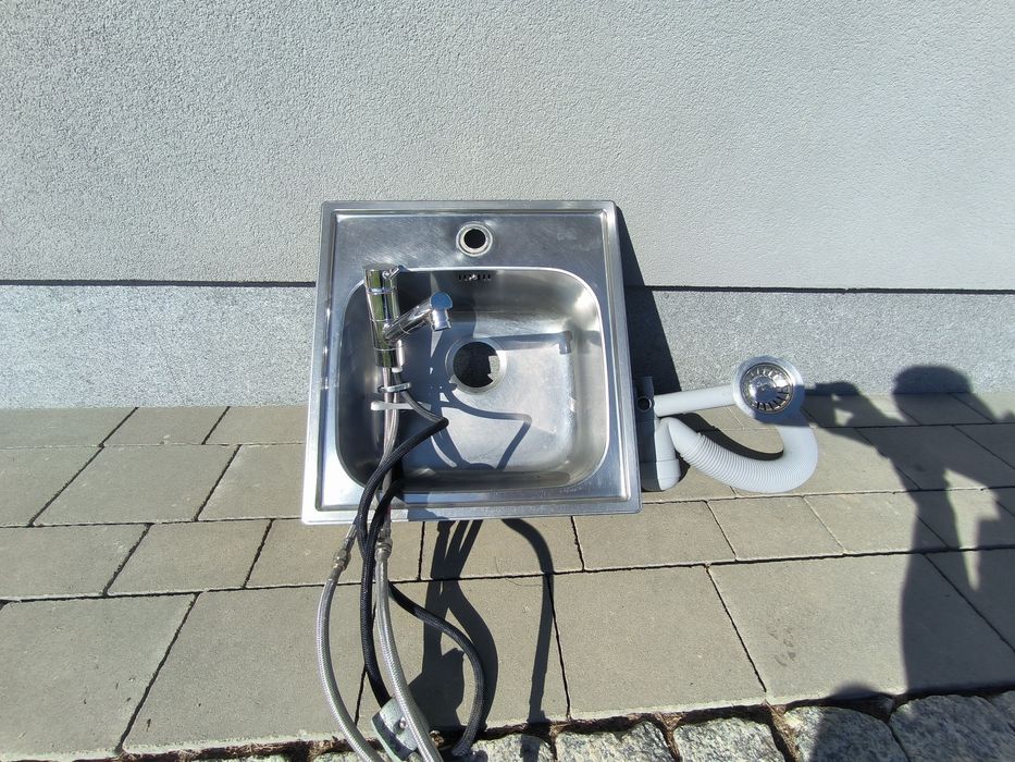 Zlew BOHOLMEN Bateria TÄRNAN Odpływ IKEA komplet do kuchni pralni