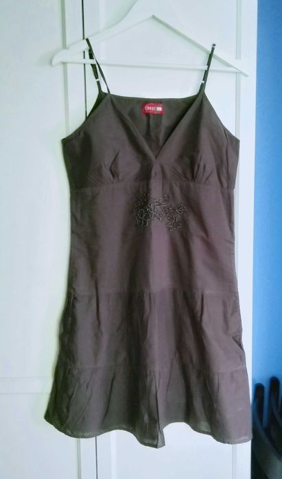 Brązowa letnia sukienka w stylu boho