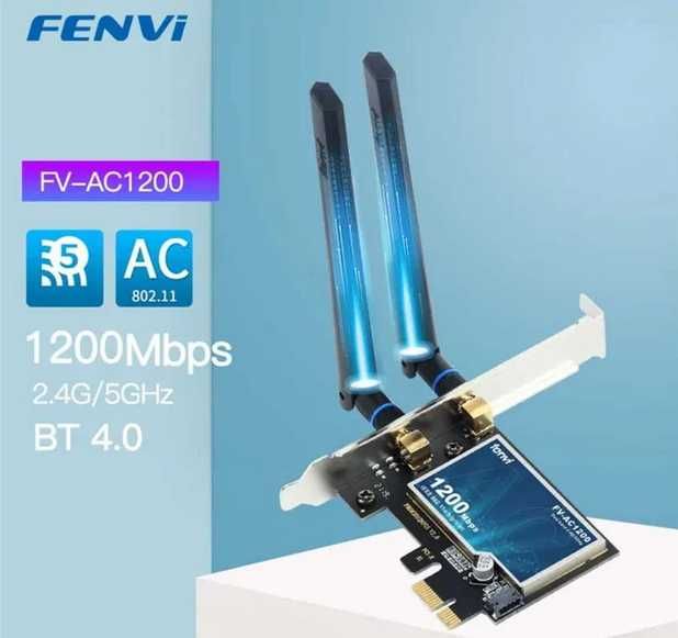 Сетевая карта Fenvi FV-AC1200, Bluetooth 4,0 PCI-E wi-fi adapter