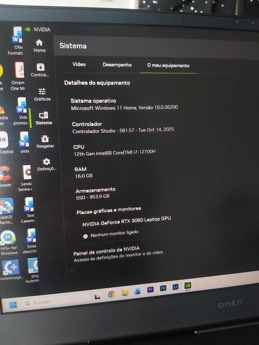 HP Omen 16', i7 12700h (2.3Ghz), 16Gb RAM, 1Tb SSD, RTX 3060