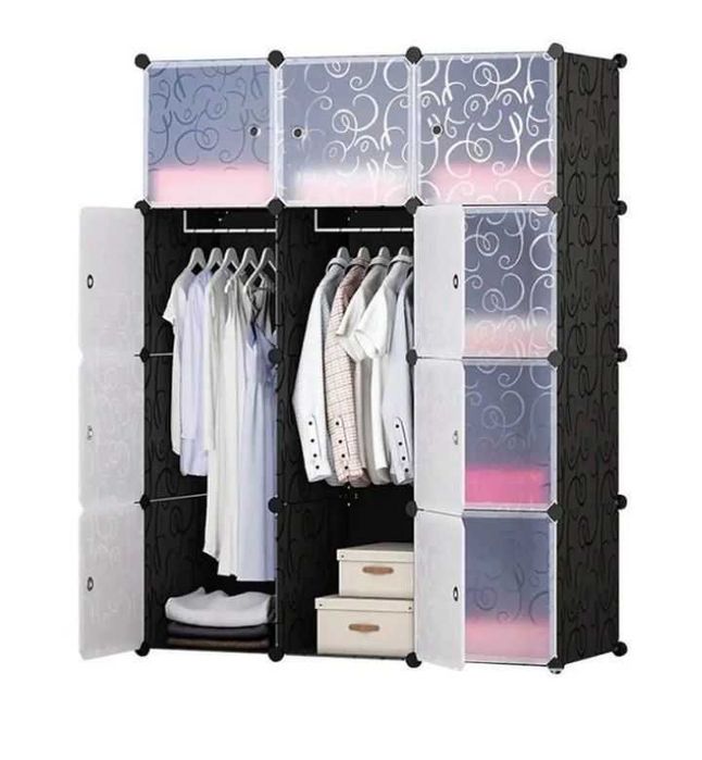 Модульна пластикова шафа для одягу речей 3 секції