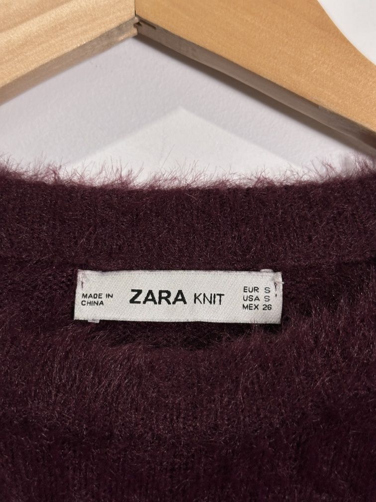 Bordowy sweter damski Zara