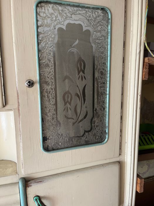 Kredens kuchenny duży dwuczęściowy retro lata 50 60