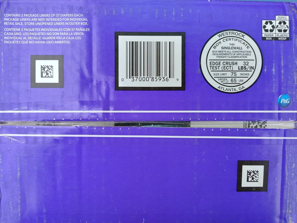 Підгузники Pampers Luvs 5 74 шт. США.