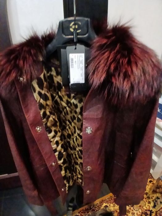 Куртка жіноча dolce gabbana натуральна шкіра та хутро