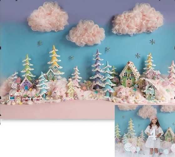 Красочный фон для фото, фотозона, фотофон Polyester- 220x150cm