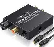 ESYNiC 192kHz DAC cyfrowy optyczny koncentryczny Toslink do analogoweg