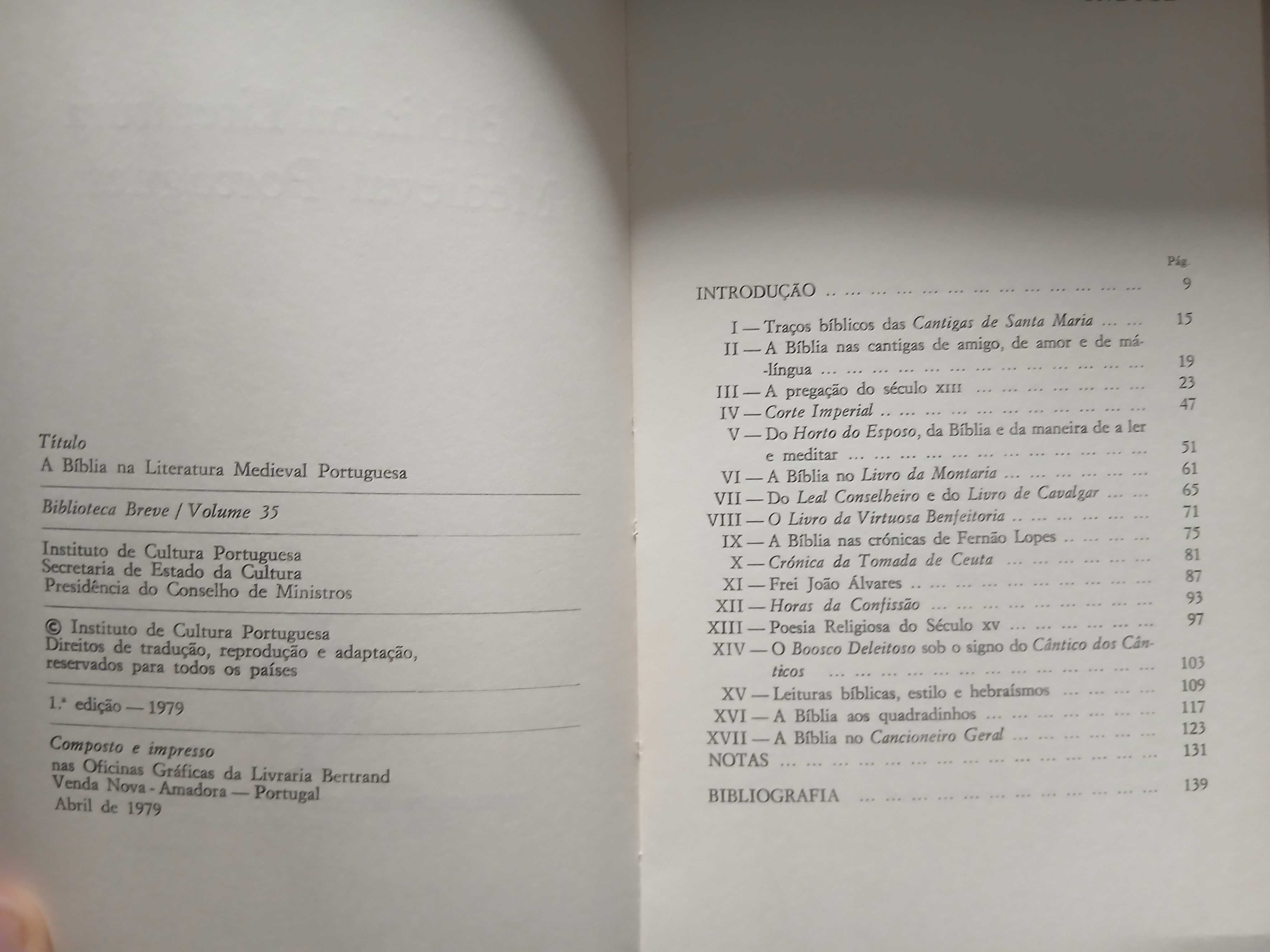A bíblia na literatura medieval portuguesa /O descobrimento da América