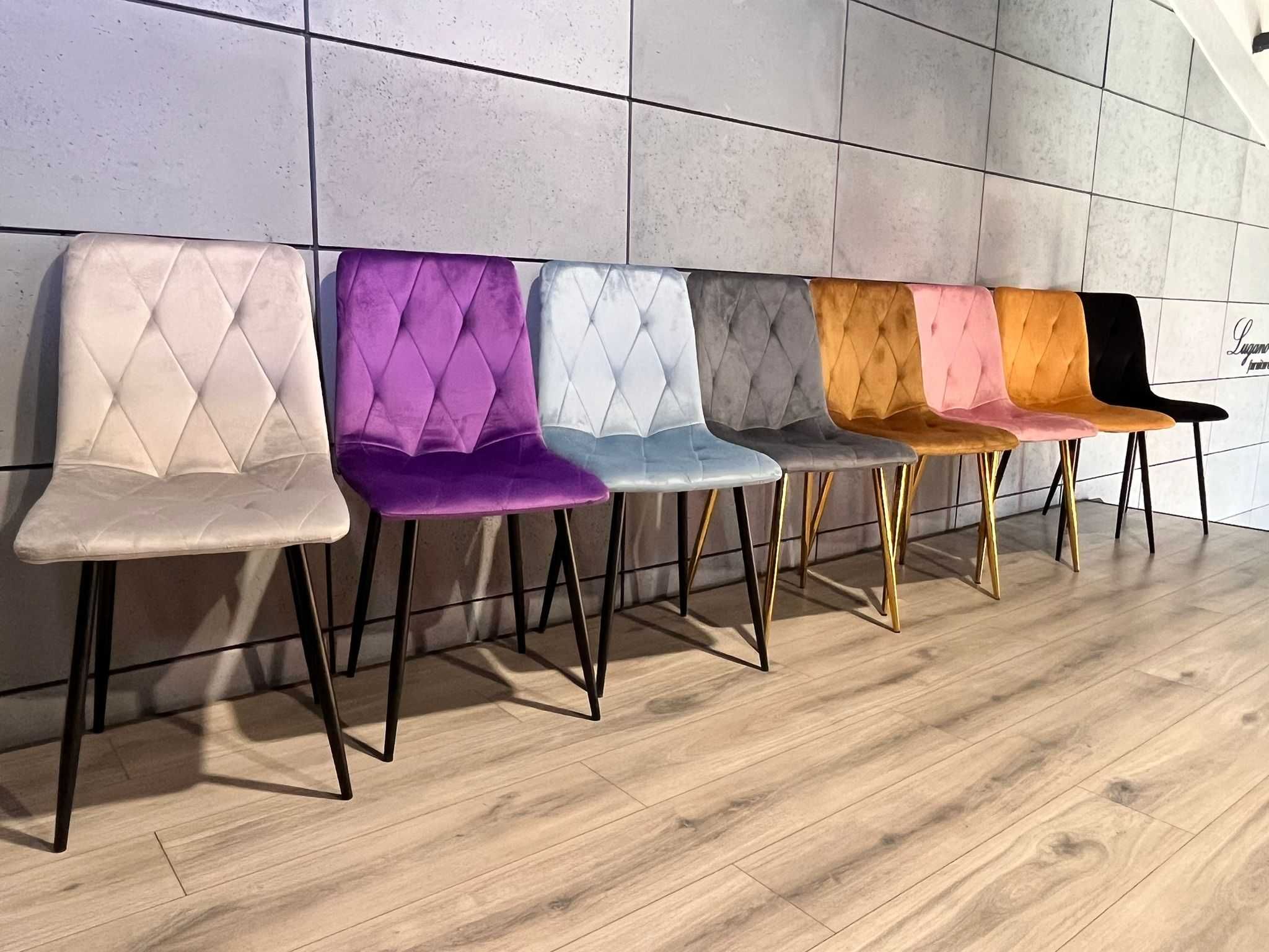 Krzesła do salonu kuchni jadalni tapicerowane BORGO marki LUGANO nowe