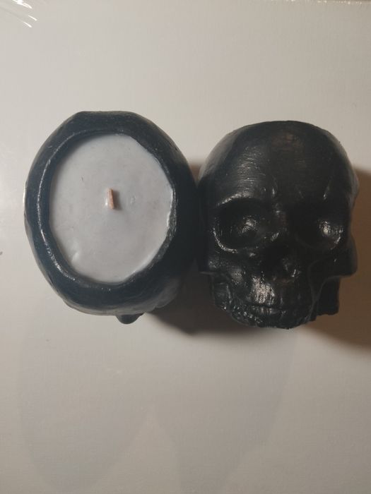 Świeca sojowa,ręcznie wykonana ,w odlewie gipsowym