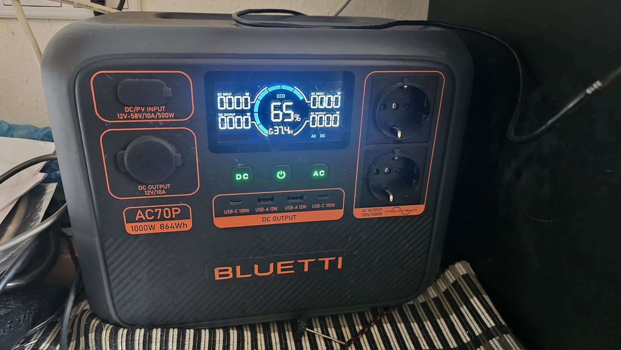 bluetti ac70p на гарантии.