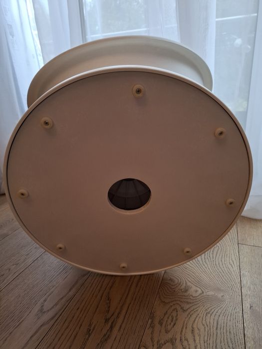 IKEA PS LOMSK Fotel obrotowy dla dzieci biały pomarańcz jajo